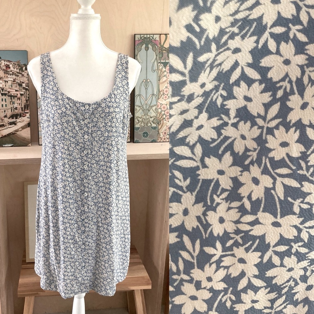 Vintage J.Crew Blue Floral Dress